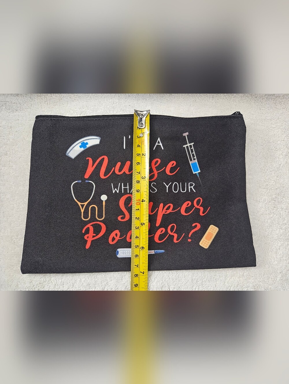 Sarcastic Nurse Gift Set Bag Keychain Badge Reel: RN CNA Birthday Care Package - Picture 6 of 7